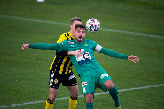 IFK Hässleholms Danny Gunnarsson i matchen i div 2 Södra