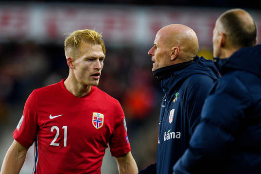 Andreas Hanche-Olsen and Ståle Solbakken, head coach of