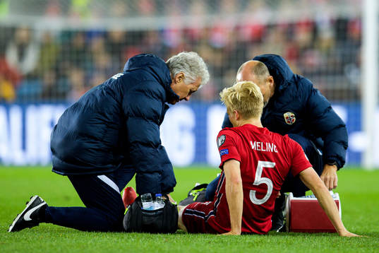 Birger Meling of Norway in pain