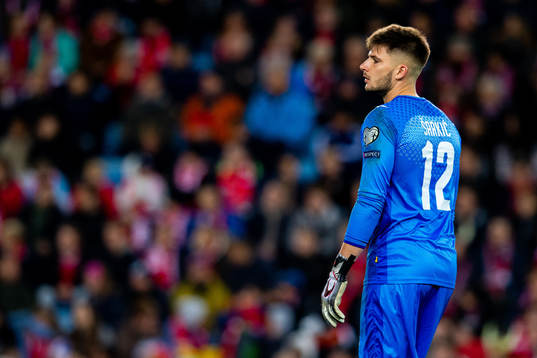 Goalkeeper Matija Sarkic of Montenegro