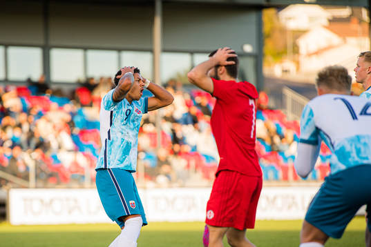 Bryan Solhaug Fiabema of Norway reacts