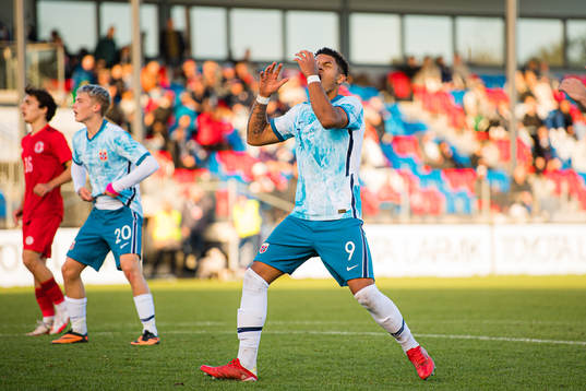Bryan Solhaug Fiabema of Norway reacts