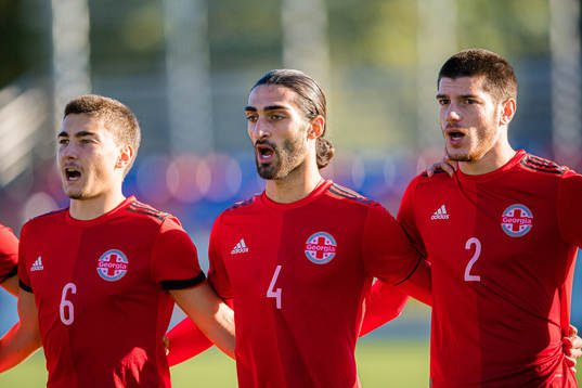 Otar Mamageishvili, Giorgi Pirtakhia and Luka Salukvadze of