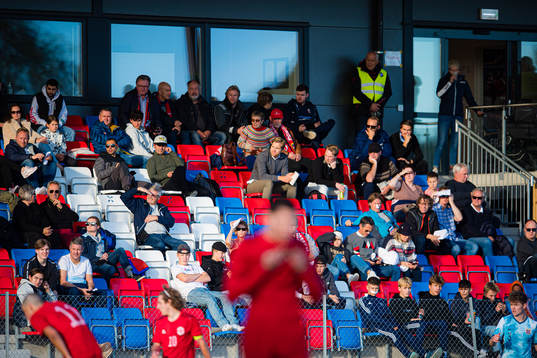 Spectators in the stands