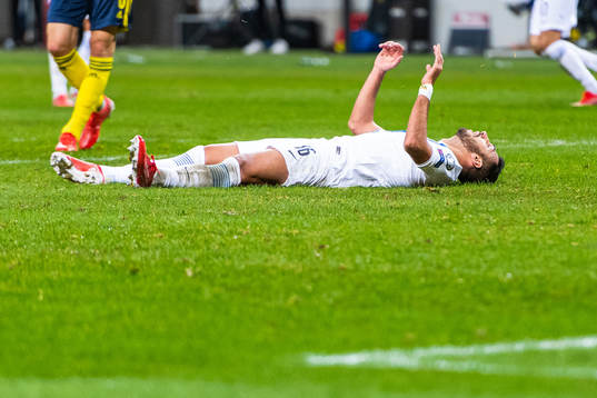 Vangelis Pavlidis of Greece looks dejected