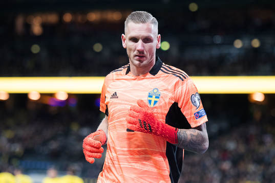 Goalkeeper Robin Olsen of Sweden