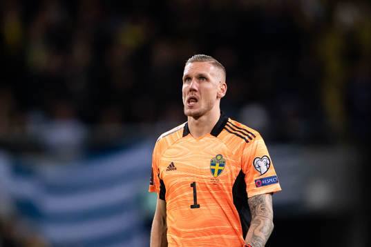 Goalkeeper Robin Olsen of Sweden