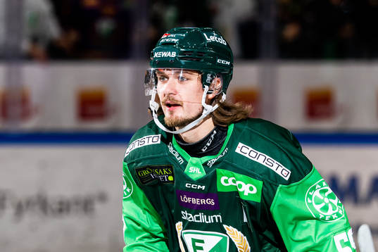 Färjestads Linus Johansson jublar