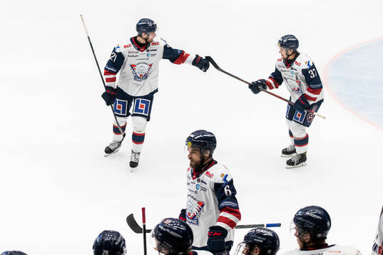 Linköpings Christoffer Ehn jublar med Jesper Pettersson