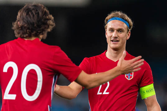 Martin Njøten Palumbo of Norway celebrates with Erik