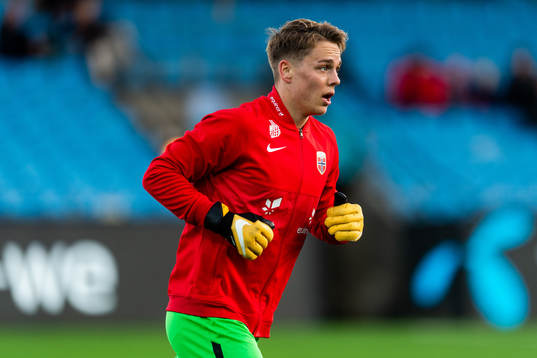 Goalkeeper Oliver Petersen of Norway