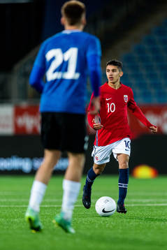 during the UEFA Euro Under-21 Qualifier football match