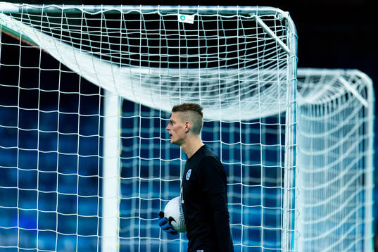 Goalkeeper Kristen Lapa of Estonia
