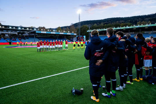 Players and staff of Norway