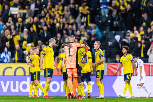 Marcus Danielson, goalkeeper Robin Olsen, Alexander Isak