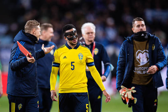 Martin Olsson of Sweden celebrates