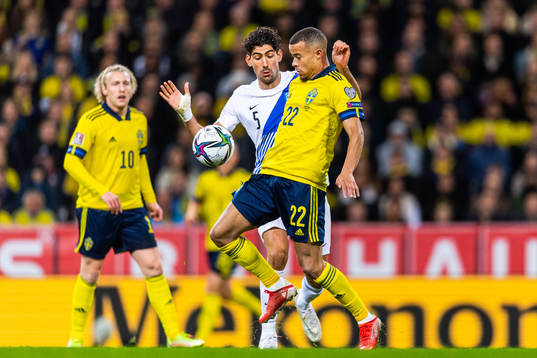 Andreas Bouchalakis of Greece and Robin Quaison of Sweden
