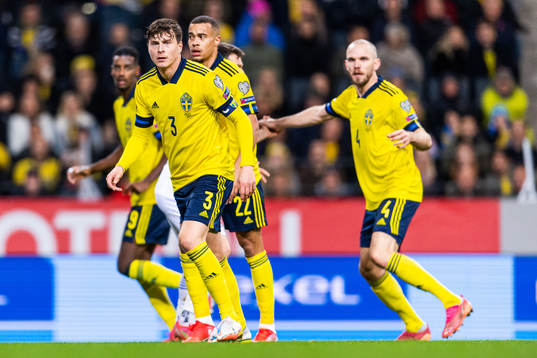Alexander Isak, Victor Nilsson Lindelöf, Robin Quaison and