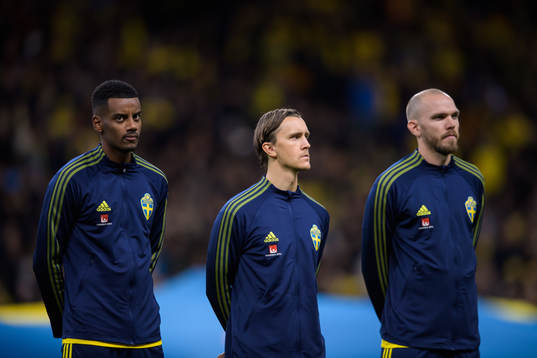 Alexander Isak, Kristoffer Olsson and Marcus Danielson of