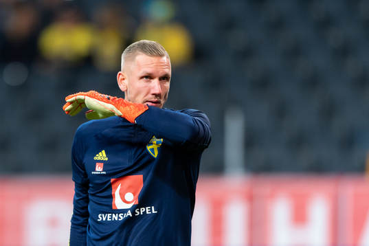 Goalkeeper Robin Olsen of Sweden
