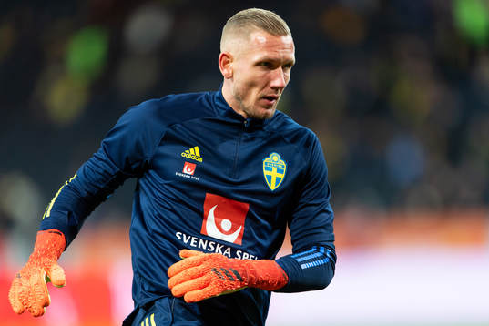 Goalkeeper Robin Olsen of Sweden