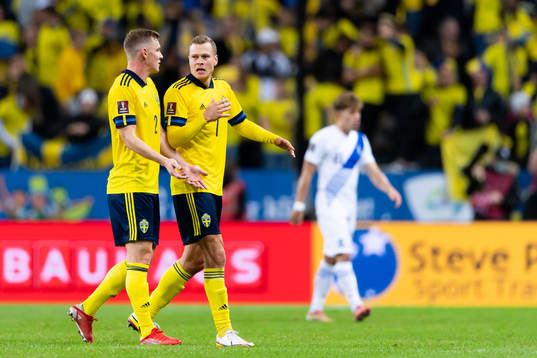 Emil Krafth and Viktor Claesson of Sweden