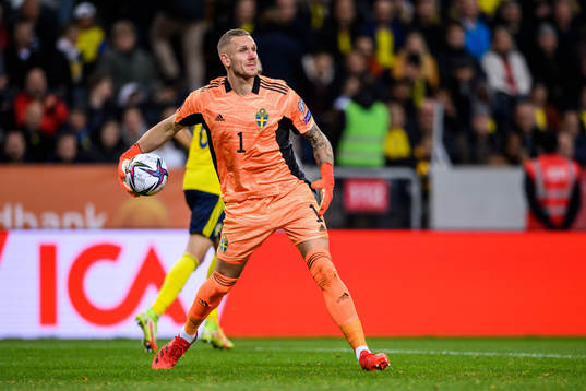 goalkeeper Robin Olsen of Sweden