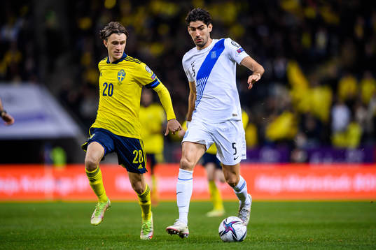 Kristoffer Olsson of Sweden against Andreas Bouchalakis of