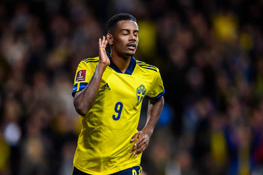 Alexander Isak of Sweden celebrates