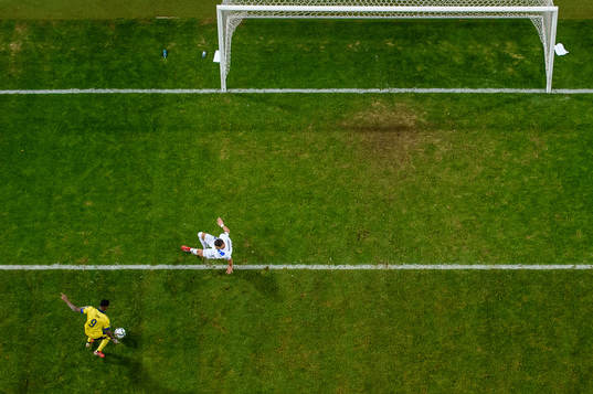 Alexander Isak of Sweden against Konstantinos Mavropanos of