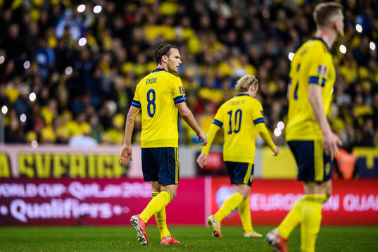 Albin Ekdal of Sweden looks dejected