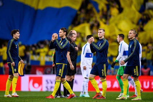 Albin Ekdal, Emil Krafth and Ludwig Augustinsson of Sweden