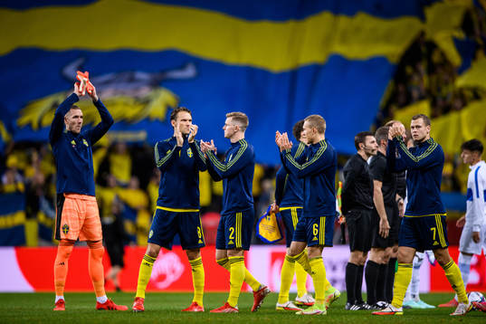 goalkeeper Robin Olsen, Albin Ekdal, Emil Krafth, Ludwig