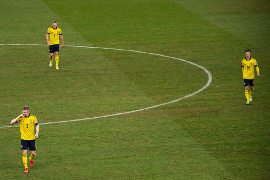 Emil Krafth, Ludwig Augustinsson and Kristoffer Olsson of