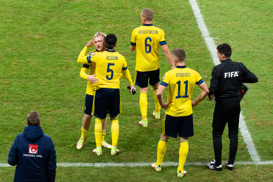 Emil Forsberg, Martin Olsson, Ludwig Augustinsson and