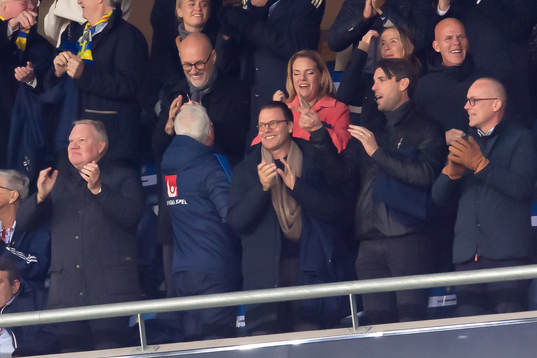 Prince Daniel of Sweden celebrates