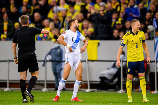 Pantelis Hatzidiakos of Greece looks dejected