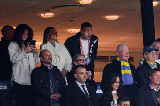 Dejan Kulusevskis of Sweden with girlfriend Eldina Ahmic in