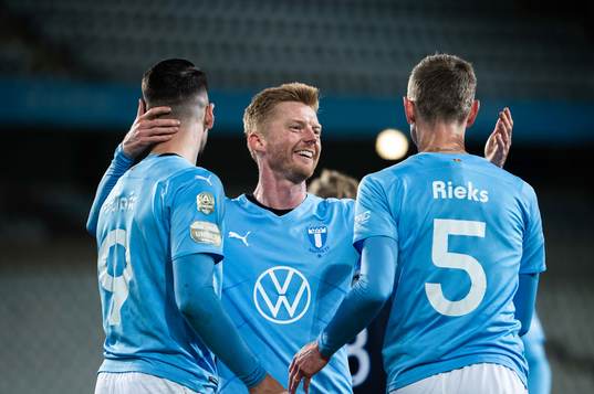 Malmö FFs Antonio Colak, Anders Christiansen och Sören