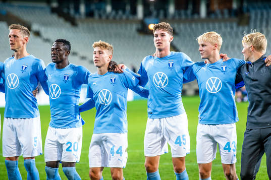 Malmö FFs Sören Rieks, Bonke Innocent, Hugo Bolin, Samuel