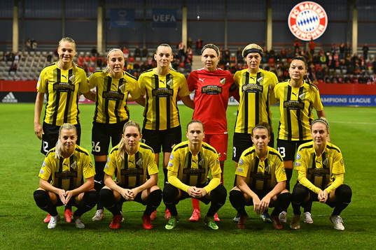 Players of Häcken pose for a team photo