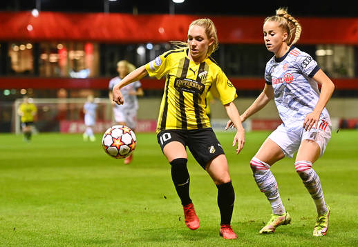 Elin Rubensson of Häcken and Giulia Gwinn of Bayern