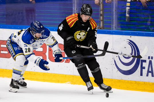 Leksands Justin Kloos och Brynäs Linus Ölund