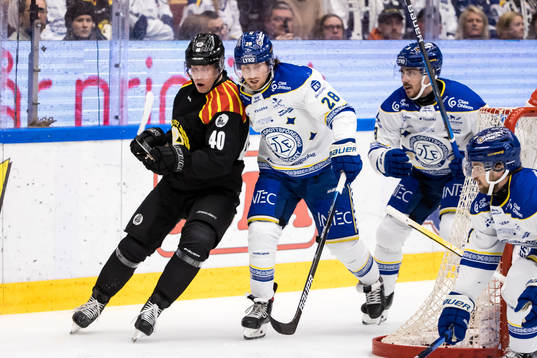 Brynäs Tomi Sallinen och Leksands Justin Kloos