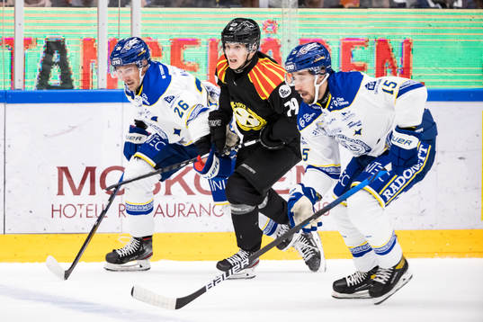 Leksands Patrik Norén och Brynäs Daniel Mannberg och