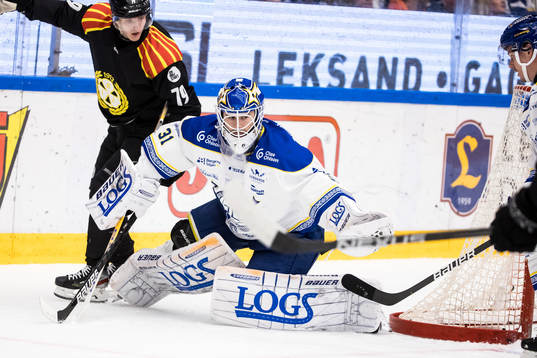 Leksands målvakt Kasimir Kaskisuo och Brynäs Daniel