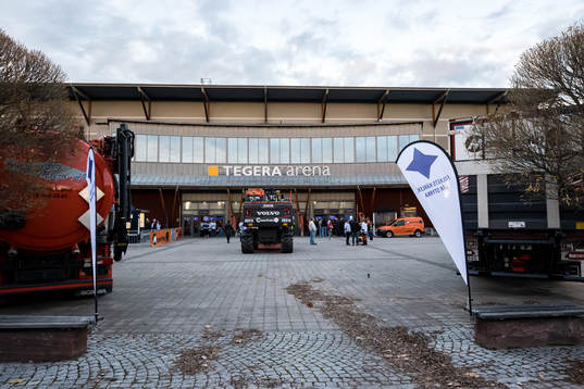 Tegera Arena innan ishockeymatchen i SHL mellan Leksand och
