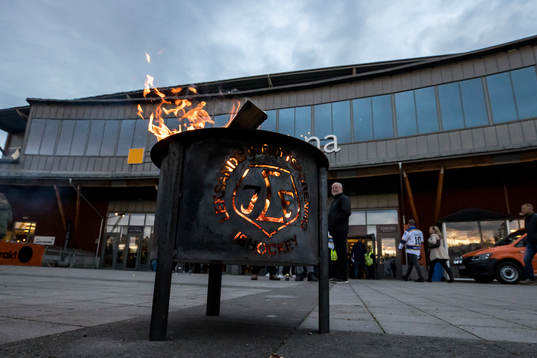 Tegera Arena innan ishockeymatchen i SHL mellan Leksand och