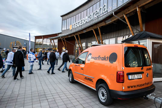 Tegera Arena innan ishockeymatchen i SHL mellan Leksand och