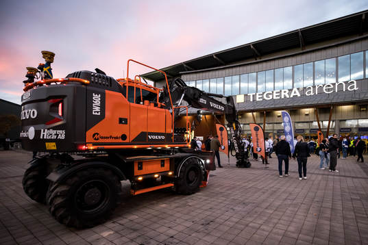 Tegera Arena innan ishockeymatchen i SHL mellan Leksand och